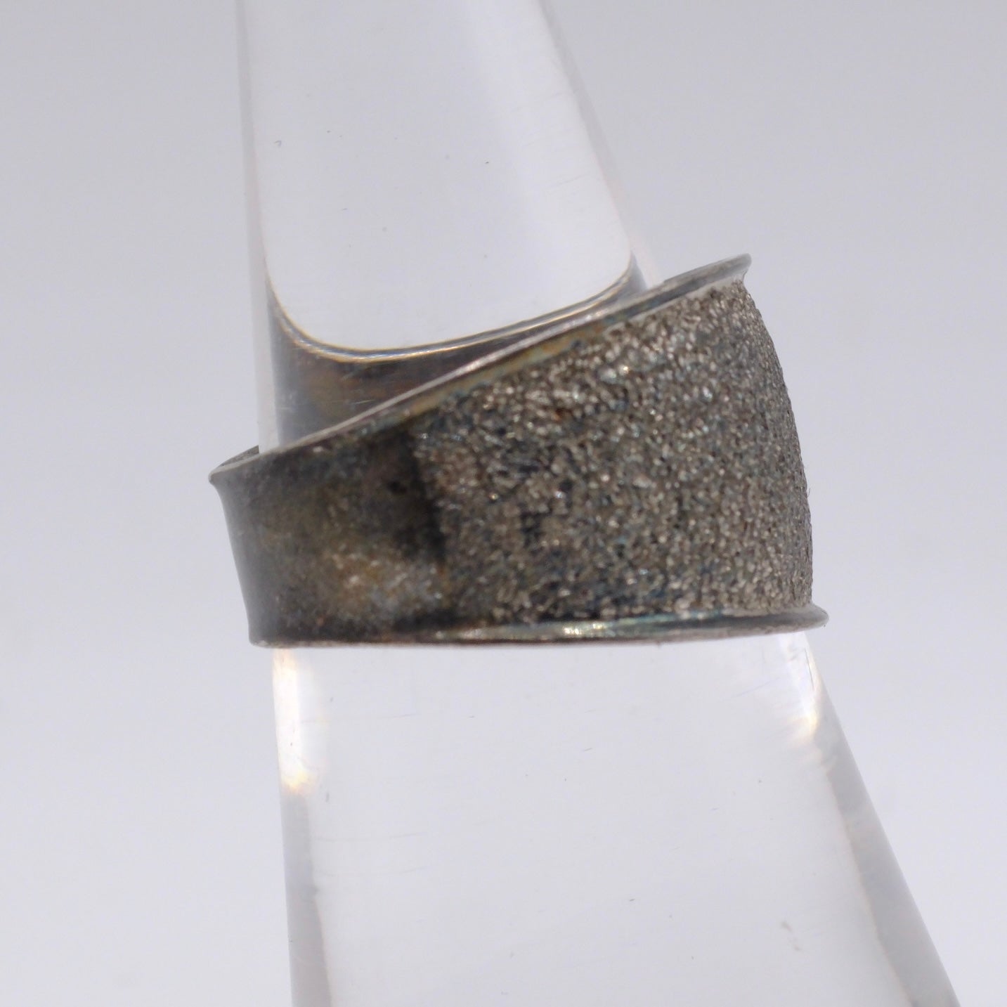 Vintage Sterling Silver Modernist Band Ring 6.5