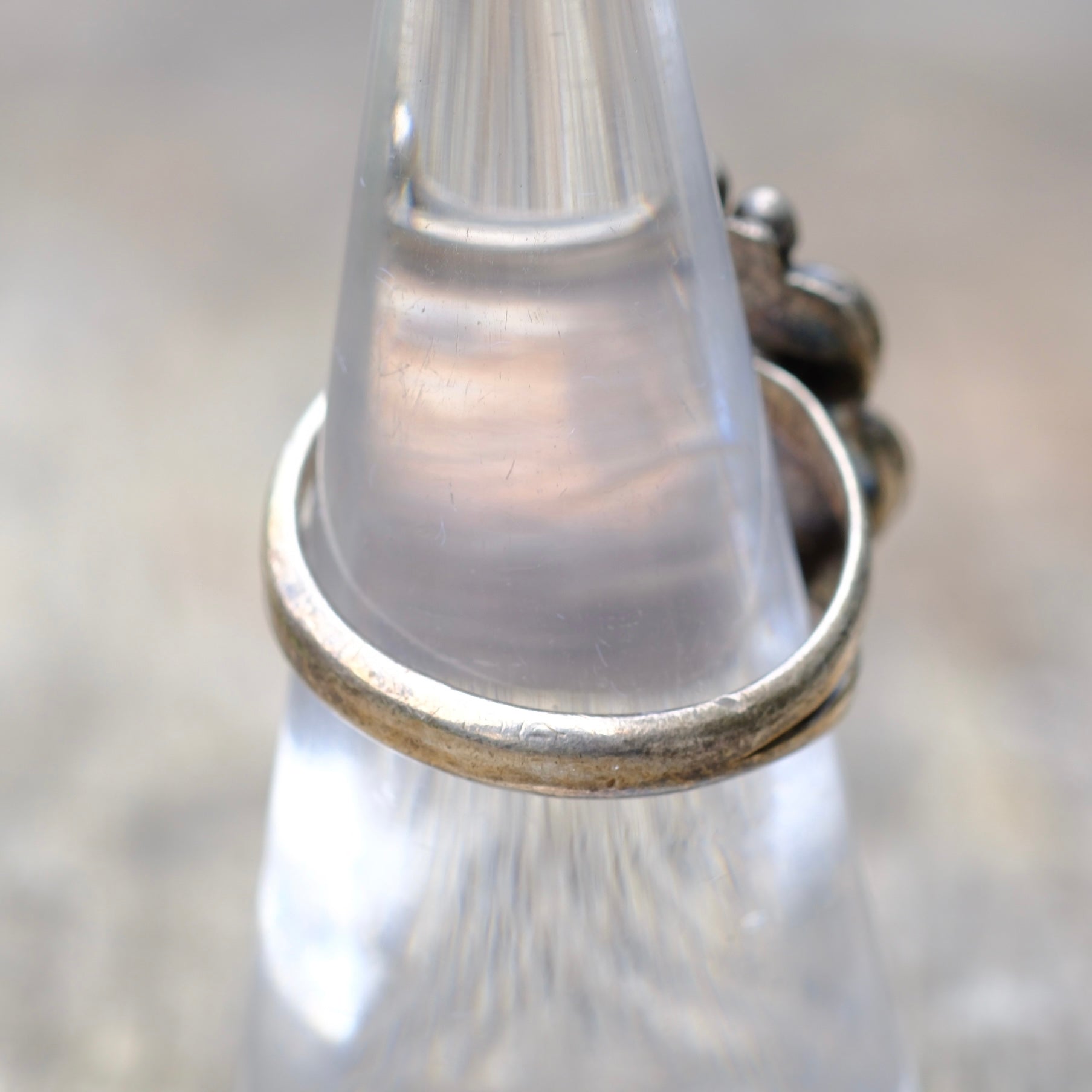 Vintage Sterling Turquoise Feather Ring 7