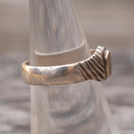 Vintage Sterling and 12K Gold Band 6.75