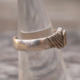 Vintage Sterling and 12K Gold Band 6.75