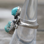 Vintage Sterling 2-Stone Turquoise Ring 6