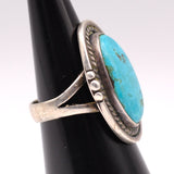 Vintage Sterling Turquoise Ring 6.5