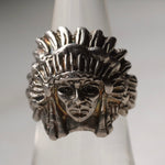 Vintage Sterling Big Chief Ring 6.75