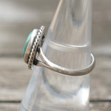 Vintage Sterling Turquoise Roper Ring 7