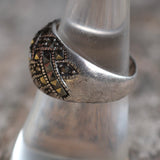 Vintage Sterling Marcasite Ring 7.75