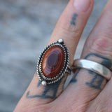 Vintage Sterling Shell Ring 7.5