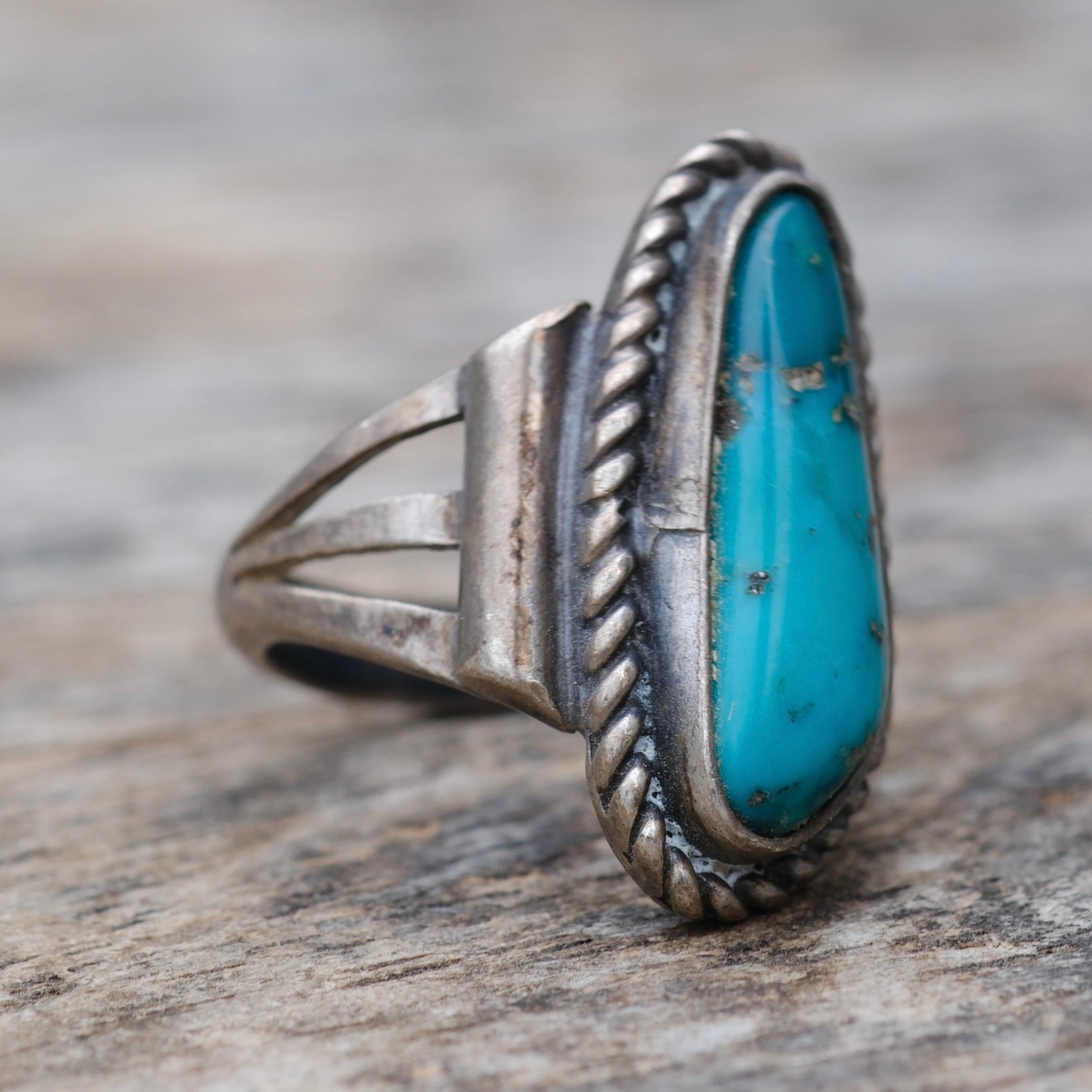 Vintage Sterling Turquoise Ring 4
