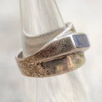 Vintage Sterling Lapis Inlay Band 5.5
