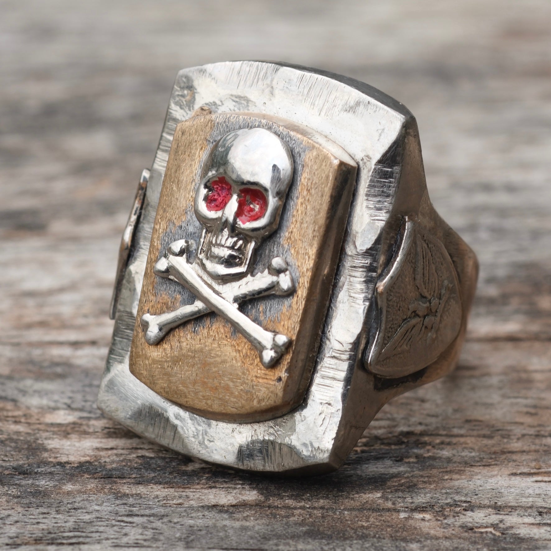 Mexican Biker Souvenir Skull Ring 10.5