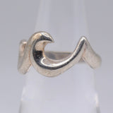 Vintage Sterling Silver Wave Band 6.5
