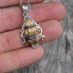 Vintage Sterling Multistone Inlay Necklace