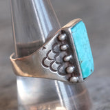 Vintage Sterling Turquoise Ring 9.75