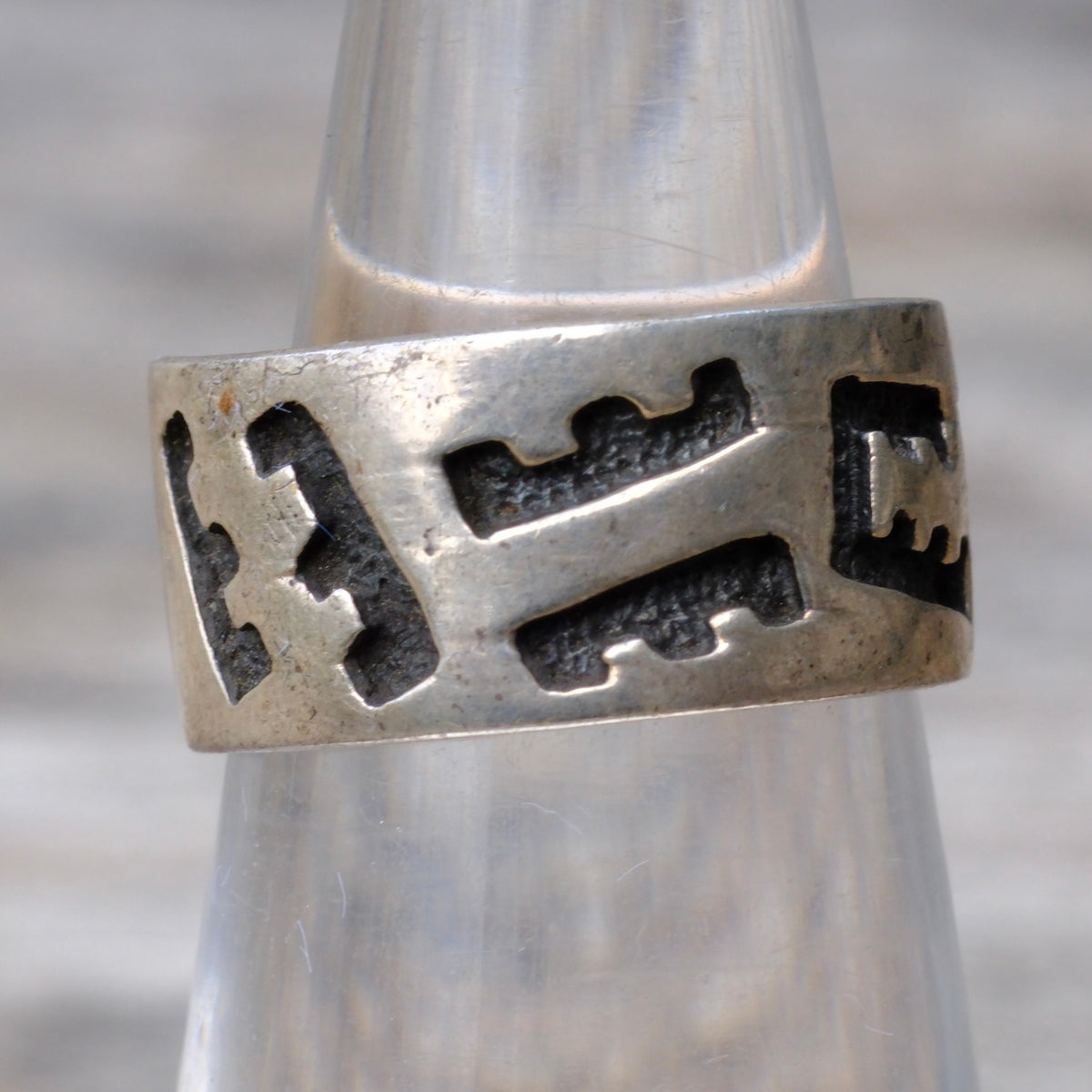 Vintage Sterling Silver Stamped Ring 4.5