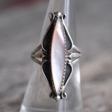 Vintage Sterling Mother Of Pearl Ring 7