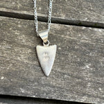 Vintage Sterling Turquoise Inlay Arrowhead Necklace