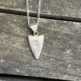 Vintage Sterling Turquoise Inlay Arrowhead Necklace
