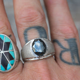 Vintage Sterling Hematite Ring 11