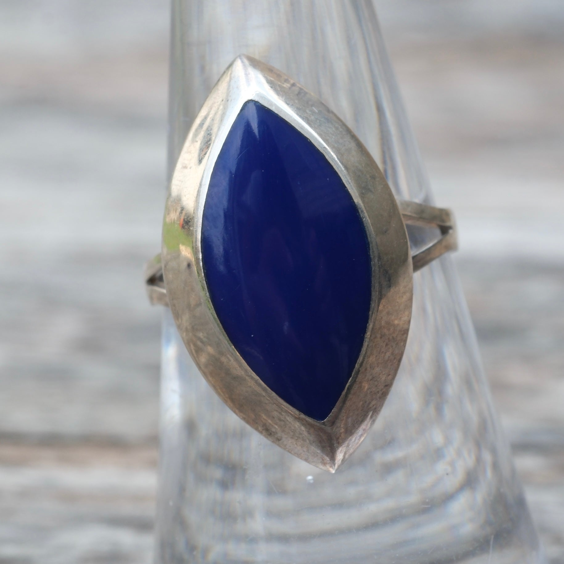 Vintage sterling Lapis Ring 7