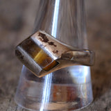 Vintage Sterling Tigers Eye Inlay Ring 12