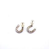 Vintage Sterling Silver Horseshoe Stud Earrings