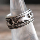 Vintage Sterling Dolphin Spinner Ring 5.25