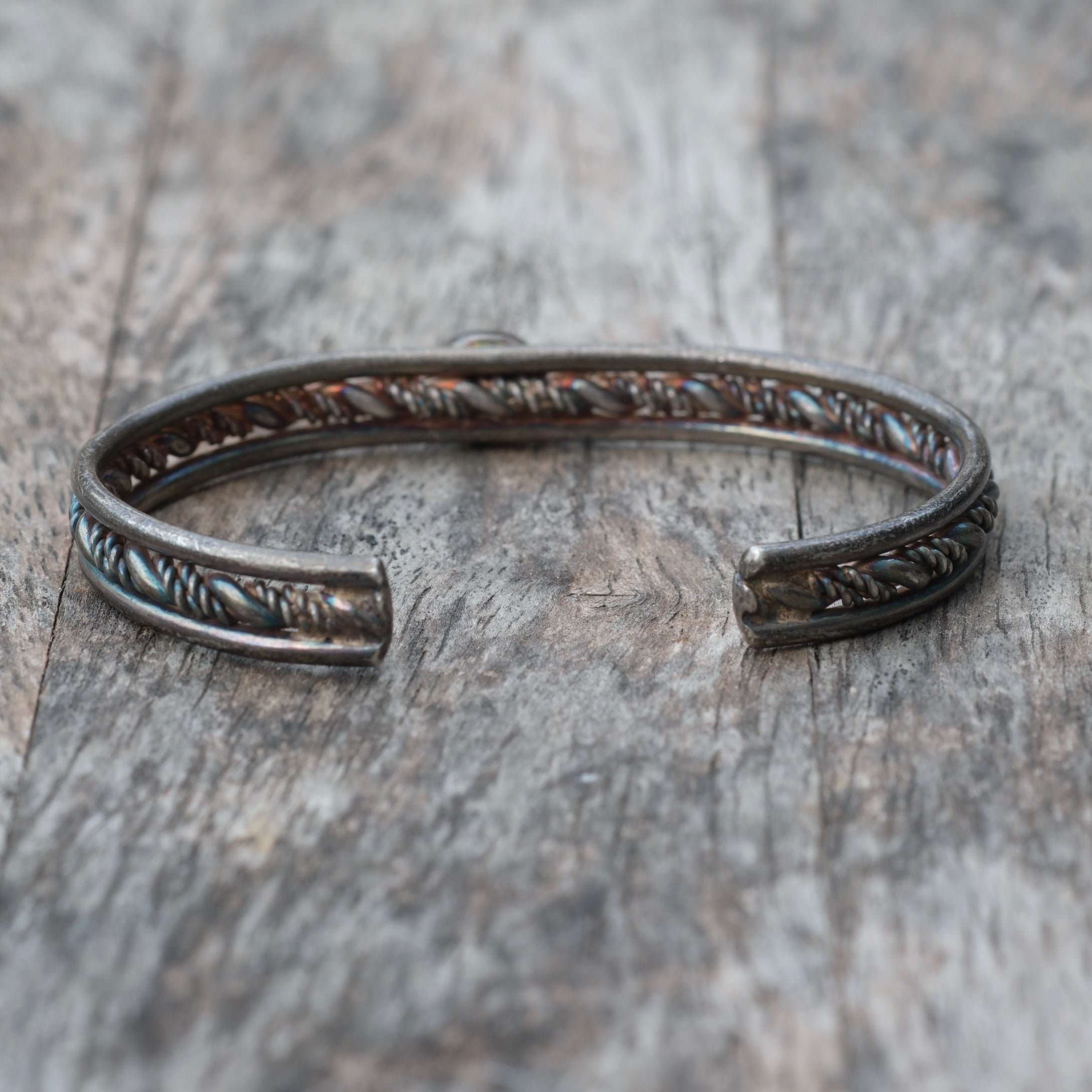 Vintage Sterling Turquoise Cuff Bracelet