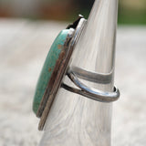 Vintage Sterling Turquoise Feather Ring 6