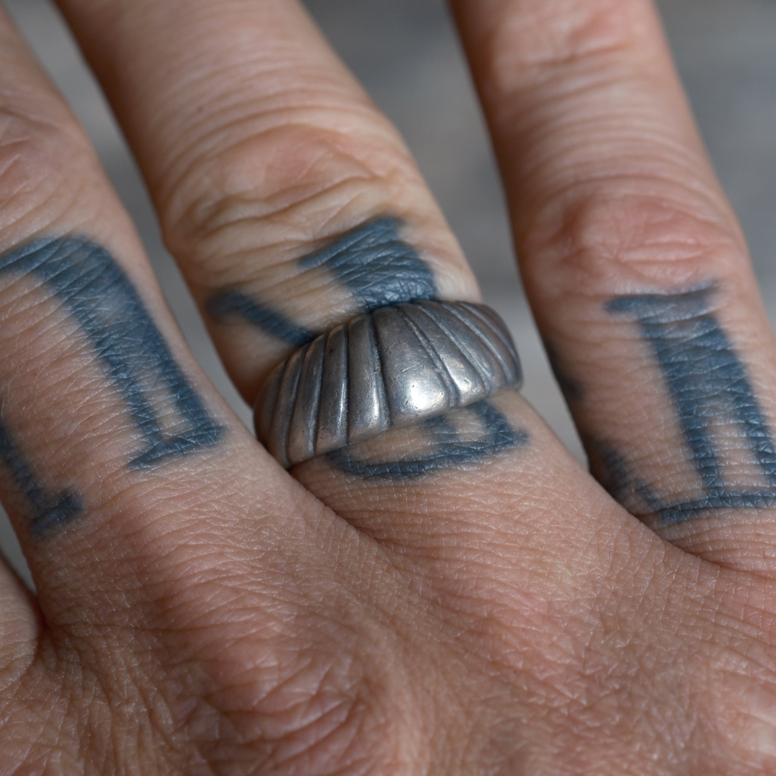 Vintage Sterling Silver Modernist Ring 8