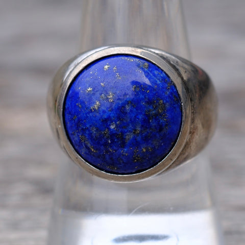 Vintage Sterling Lapis Ring 9.25