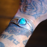 Vintage Sterling Turquoise Cuff Bracelet