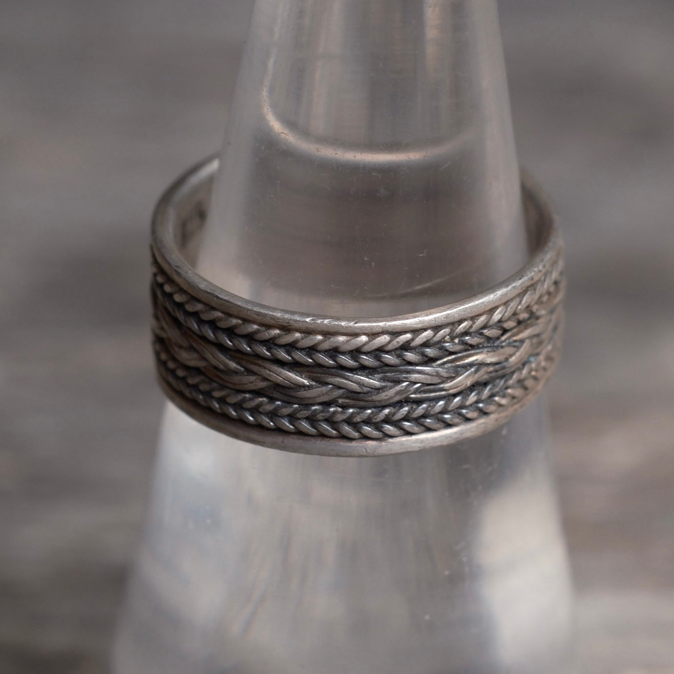 Vintage Sterling Silver Braided Band Ring 6.5