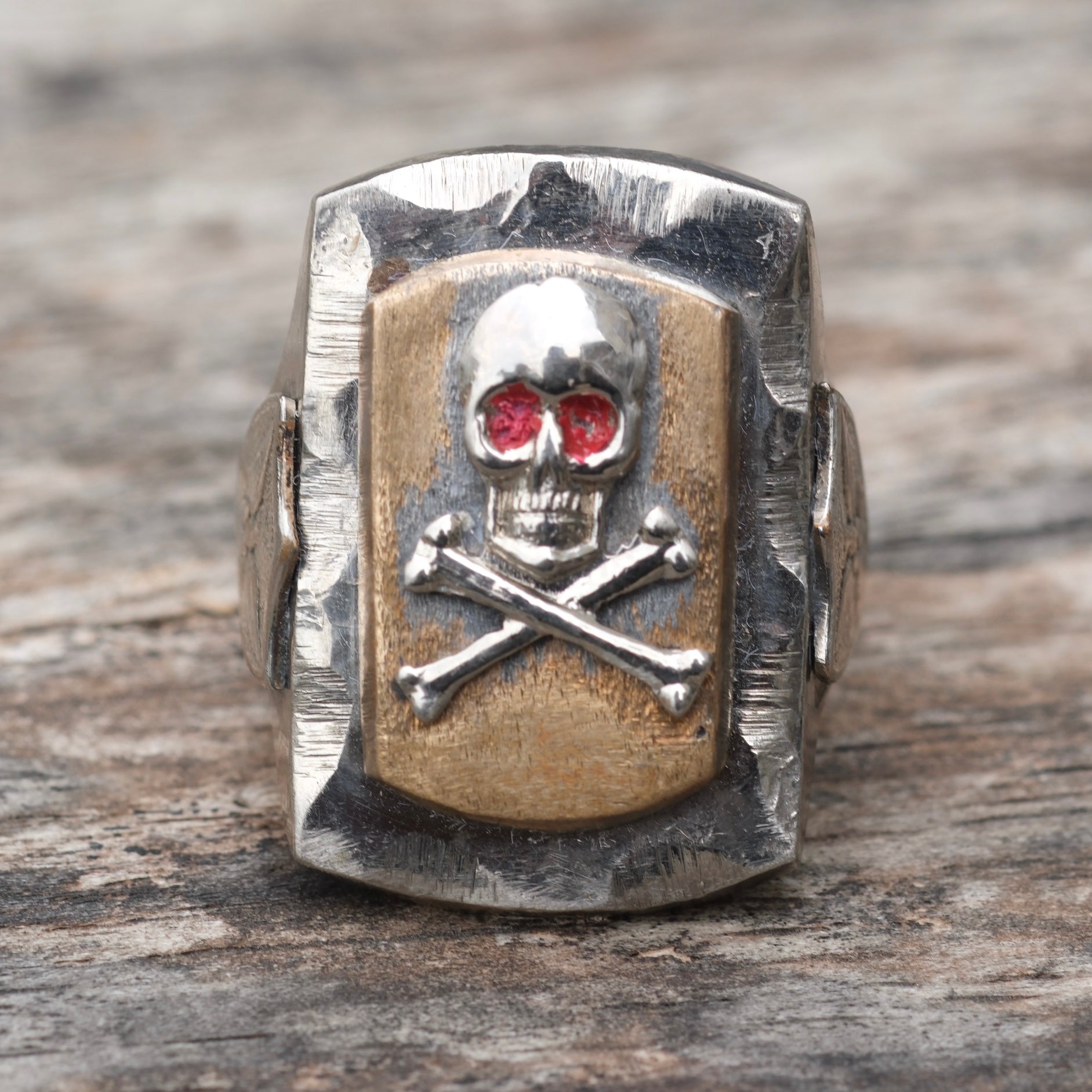 Mexican Biker Souvenir Skull Ring 10.5