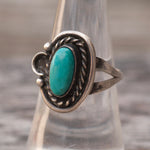 Vintage Sterling Turquoise Ring 7.25