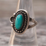 Vintage Sterling Turquoise Ring 7.25