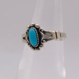 Vintage Sterling Turquoise Ring 5.25