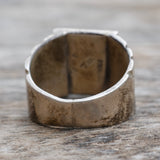 Vintage Sterling Multistone Inlay Ring 8