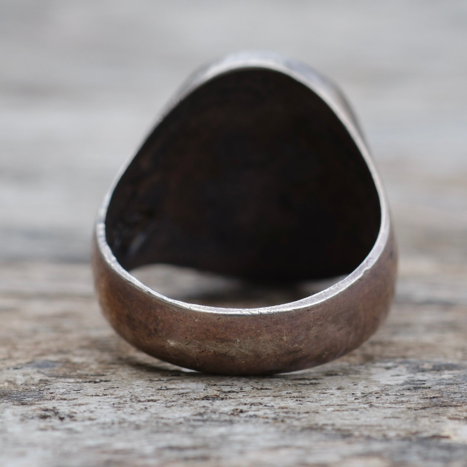 Vintage Sterling Multistone Inlay Ring 8