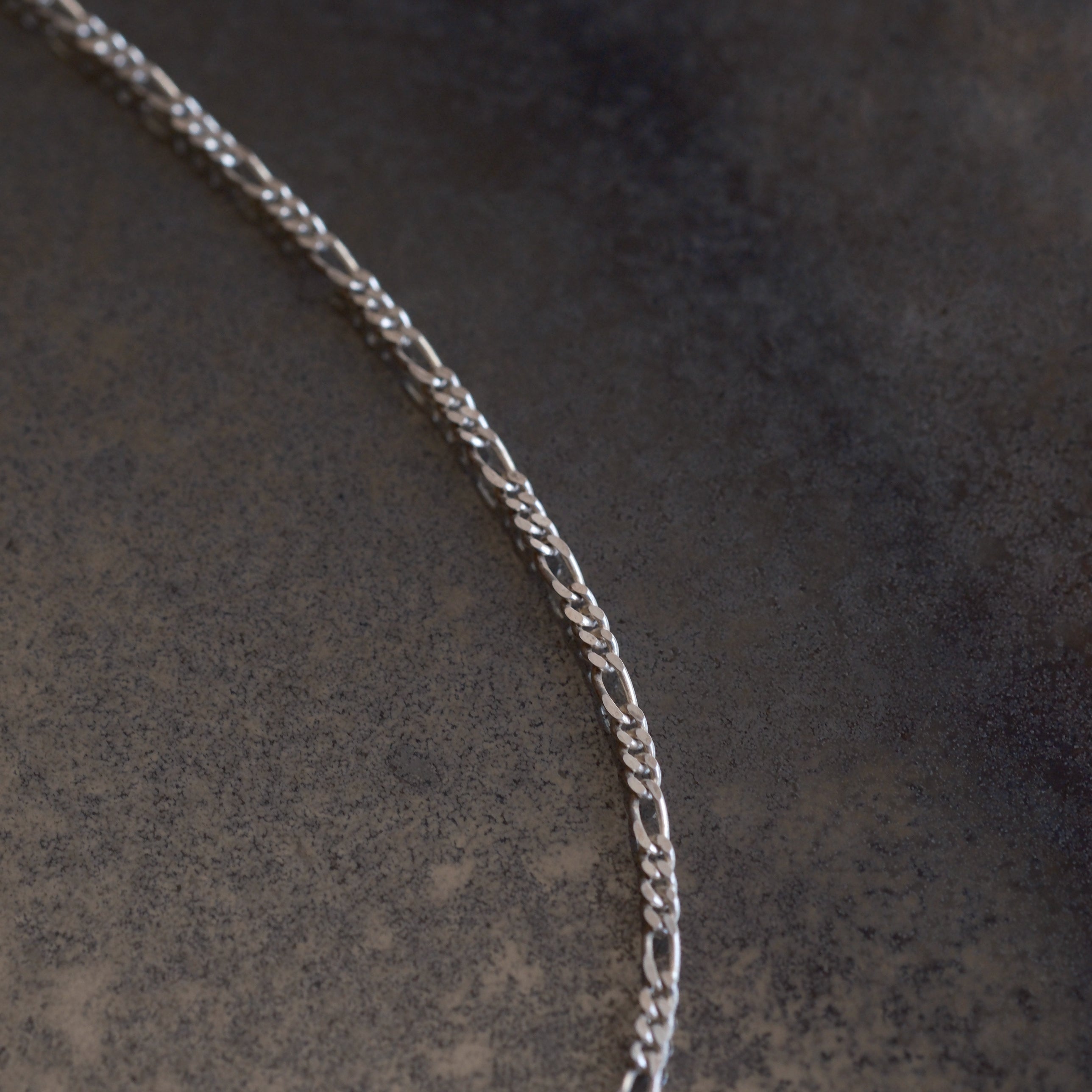 Vintage Sterling Silver Figaro Chain Necklace 18"