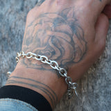Vintage Stering Chain Heart Bracelet