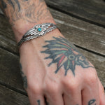 Vintage Sterling Turquoise Thunderbird Cuff