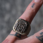 Vintage Big Chief Mexican Biker Souvenir Ring 7