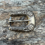 Vintage Sterling Floral Ladies Belt Buckle
