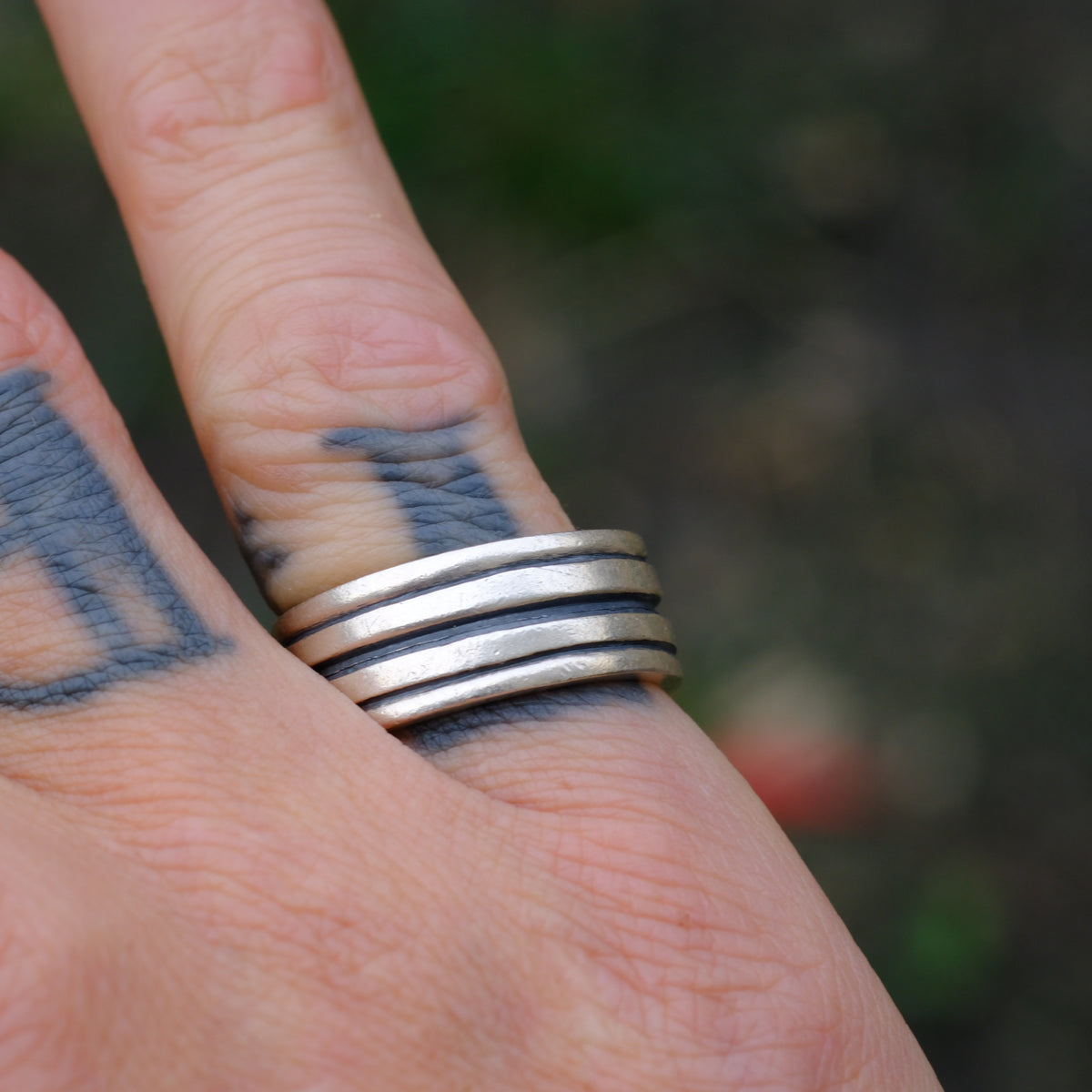 Vintage Sterling Silver Band Ring 8