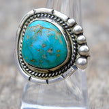 Vintage Sterling Turquoise Ring 7.5