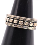 Vintage Sterling Silver Dotted Band Ring 8.75