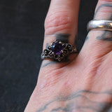 Vintage Sterling Amethyst Ring 7.25