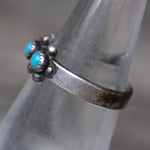 Vintage Sterling Snake Eye Turquoise Band 5.25