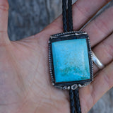 Vintage Sterling Turquoise Bolo Tie