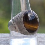 Vintage Sterling Tigers Eye Ring 11.5