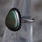 Vintage Sterling Turquoise Roper Ring 6.5